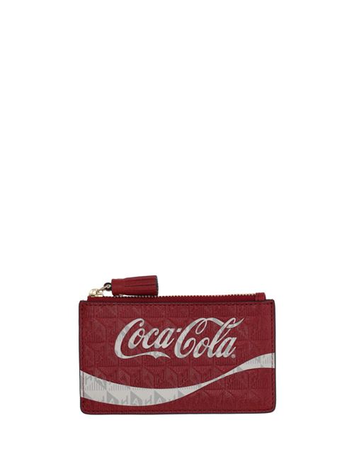 brick red/white calf leather embossed monogram pattern embossed logo Anya Hindmarch | 188210VAMPIRE